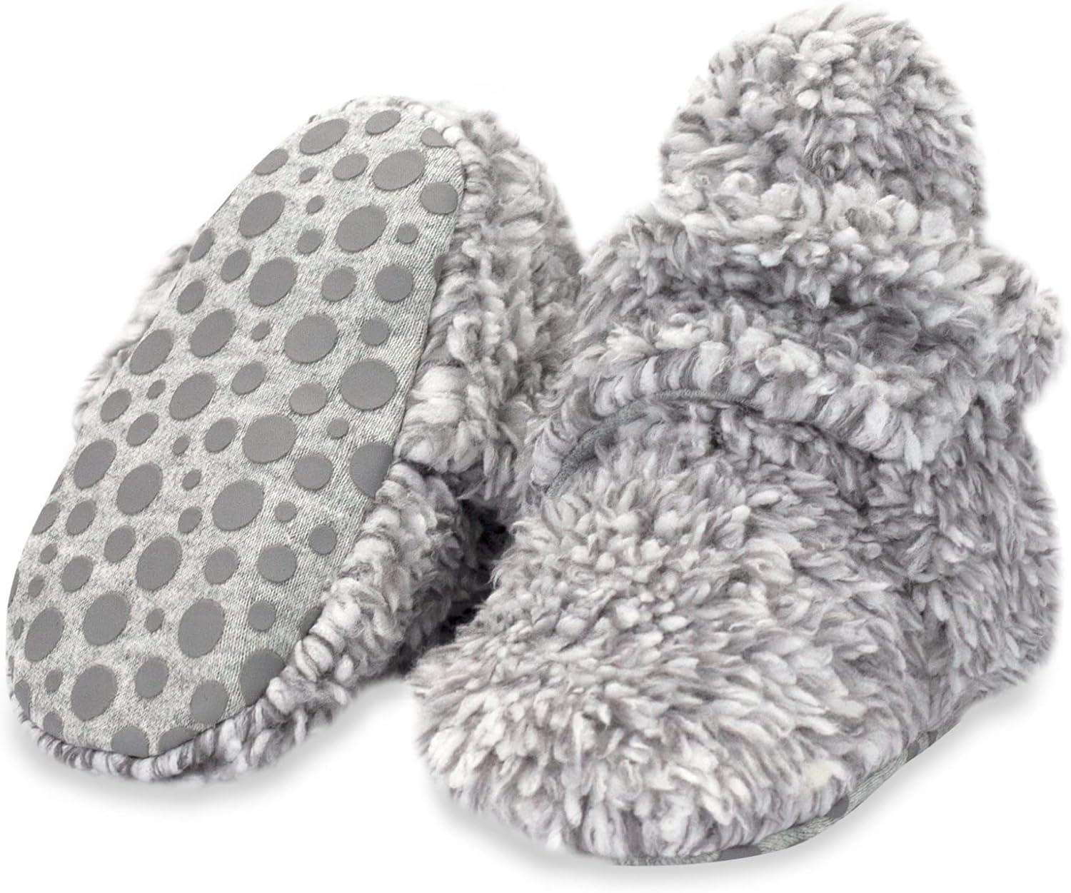 Zutano Unisex Furry Baby Booties with Grippers, Organic Cotton Lining, Baby Registry Must Haves - Image 1